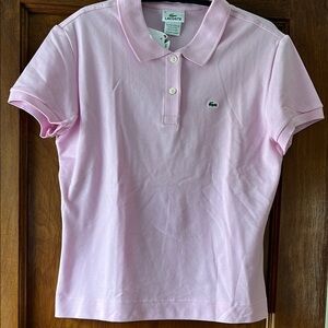 NWT Lacoste Pink Polo Shirt Classic Slim Fit